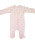 Unicorn Zip Long Sleeve Romper Light Pink