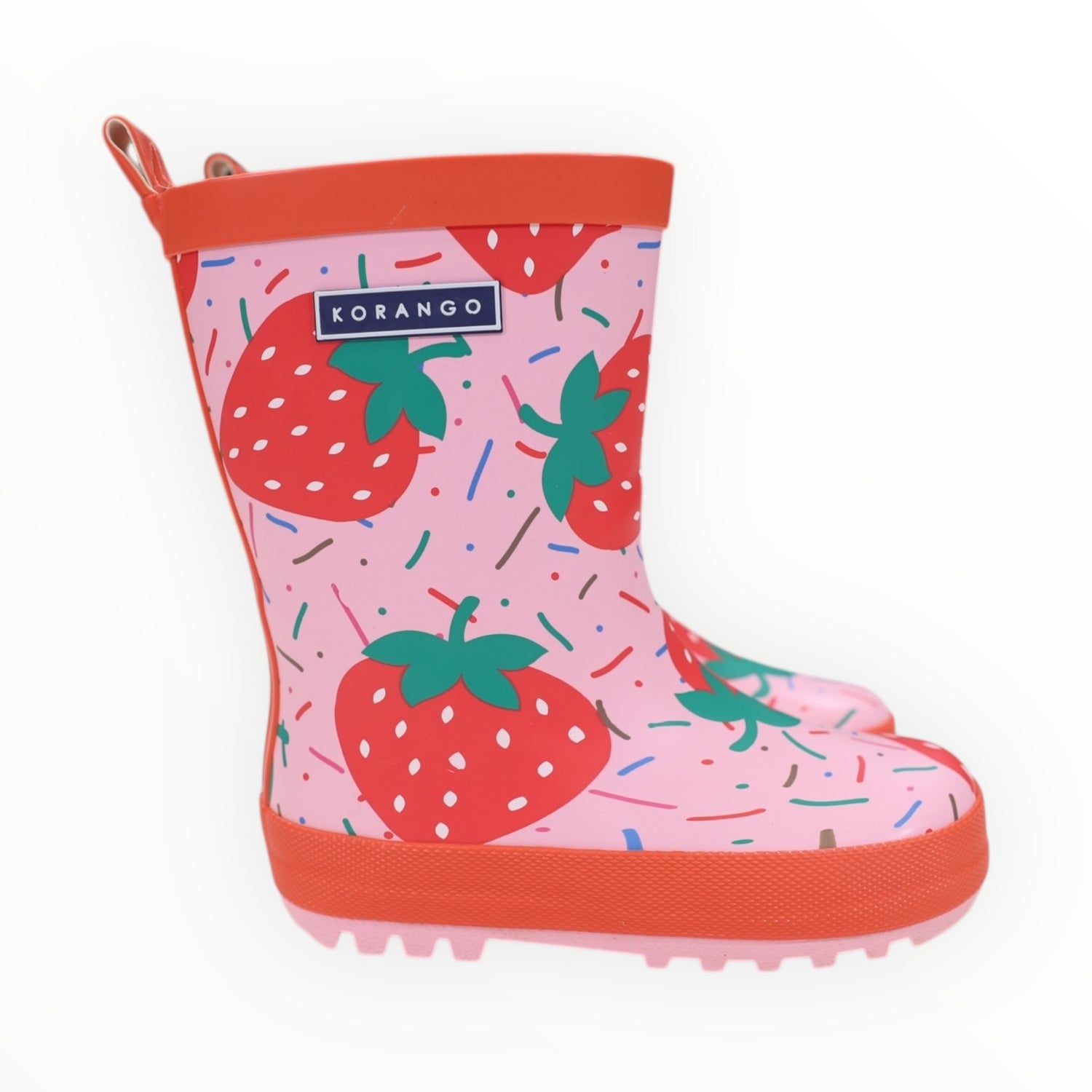 Strawberries & Sprinkles Gumboot Pink