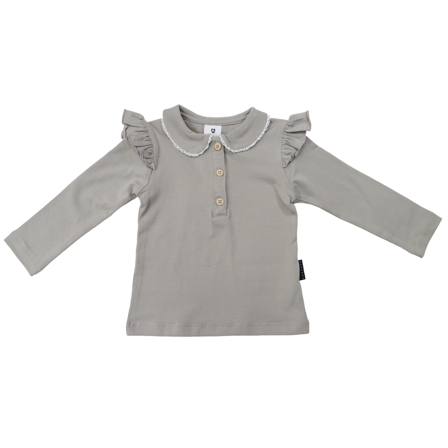 Frill Collared Cotton Blouse London Fog