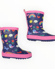 Spring Rainbow Gumboot Navy