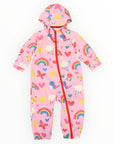 Spring Rainbow Rainsuit Pink