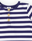 Girls Henley Tee Navy