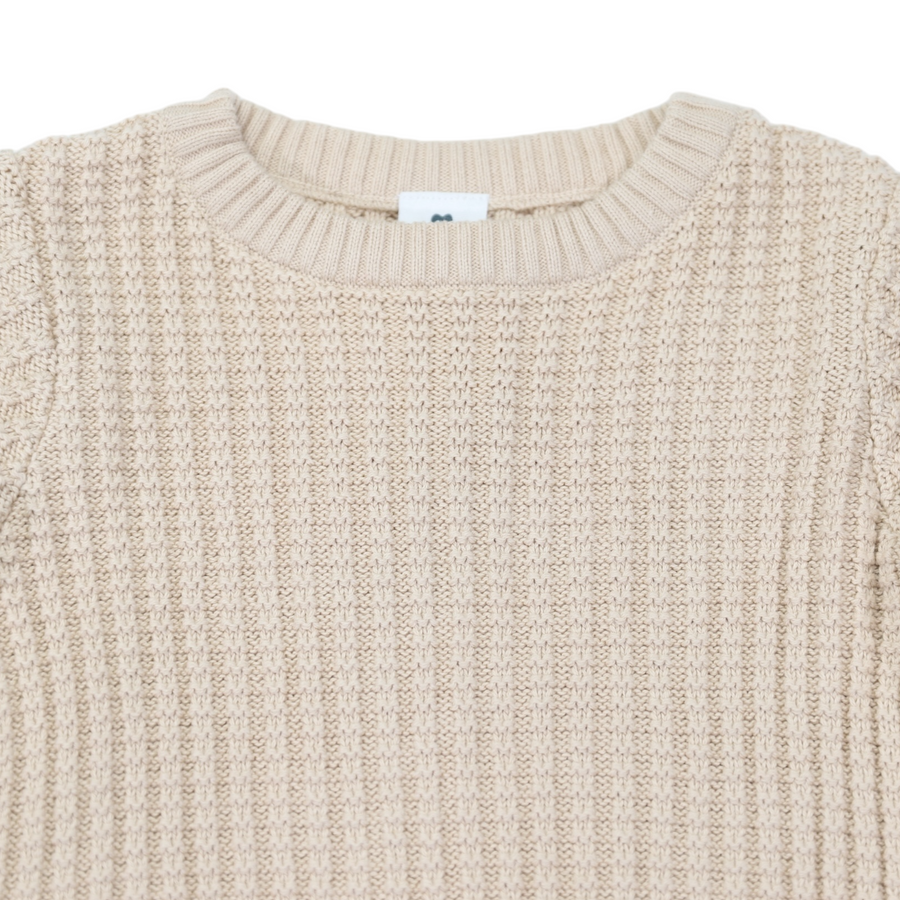 Textured Knit Sweater Beige