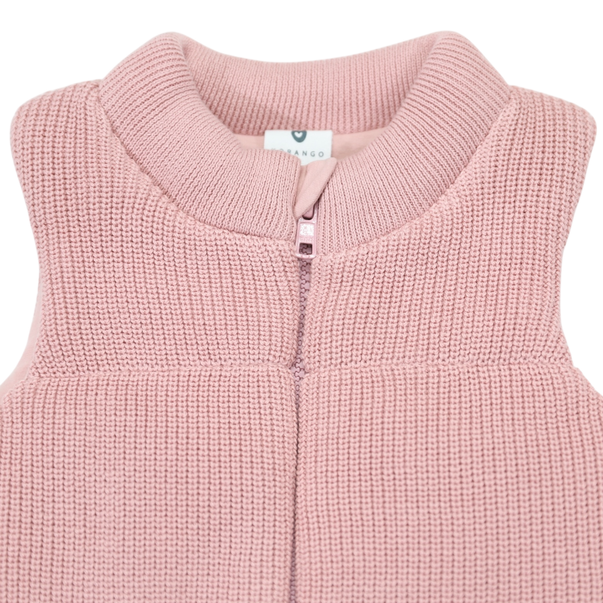 Lined Knit Vest Dusty Pink