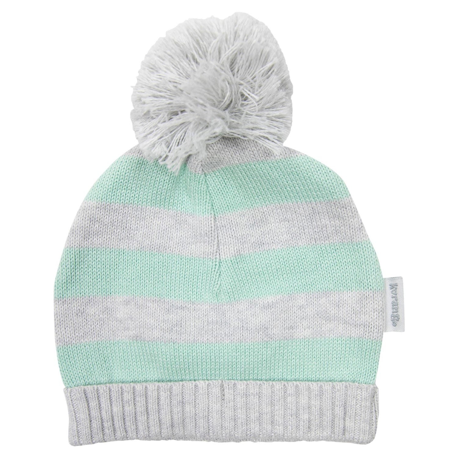 Striped Knit Beanie Mint