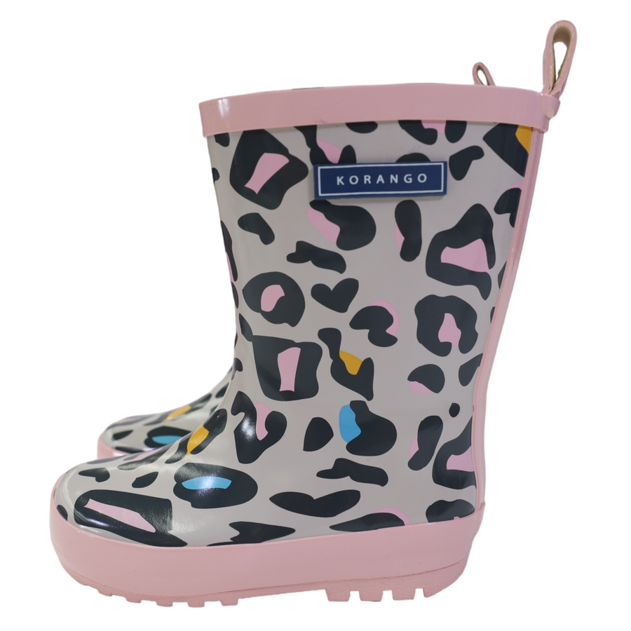 Leopard Print Gumboot Nimbus Cloud