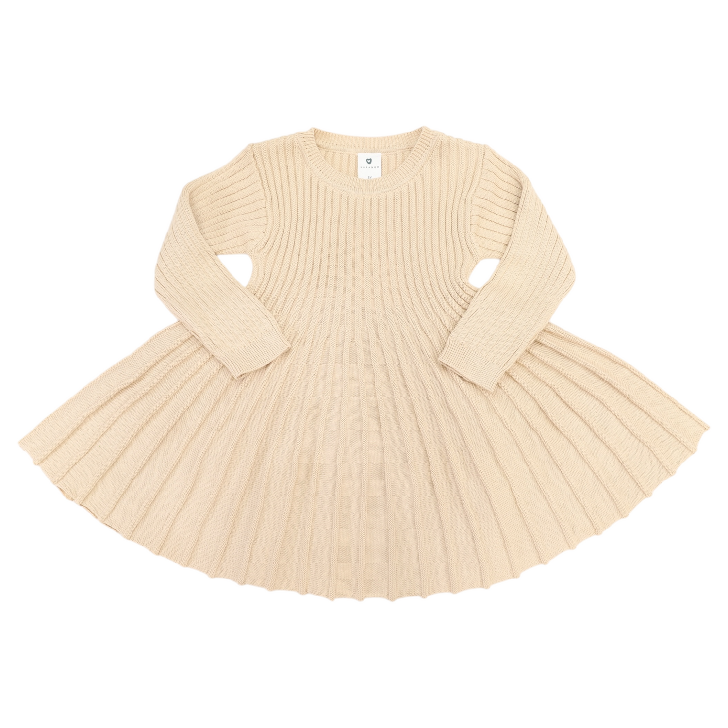 Knit Swing Dress Beige