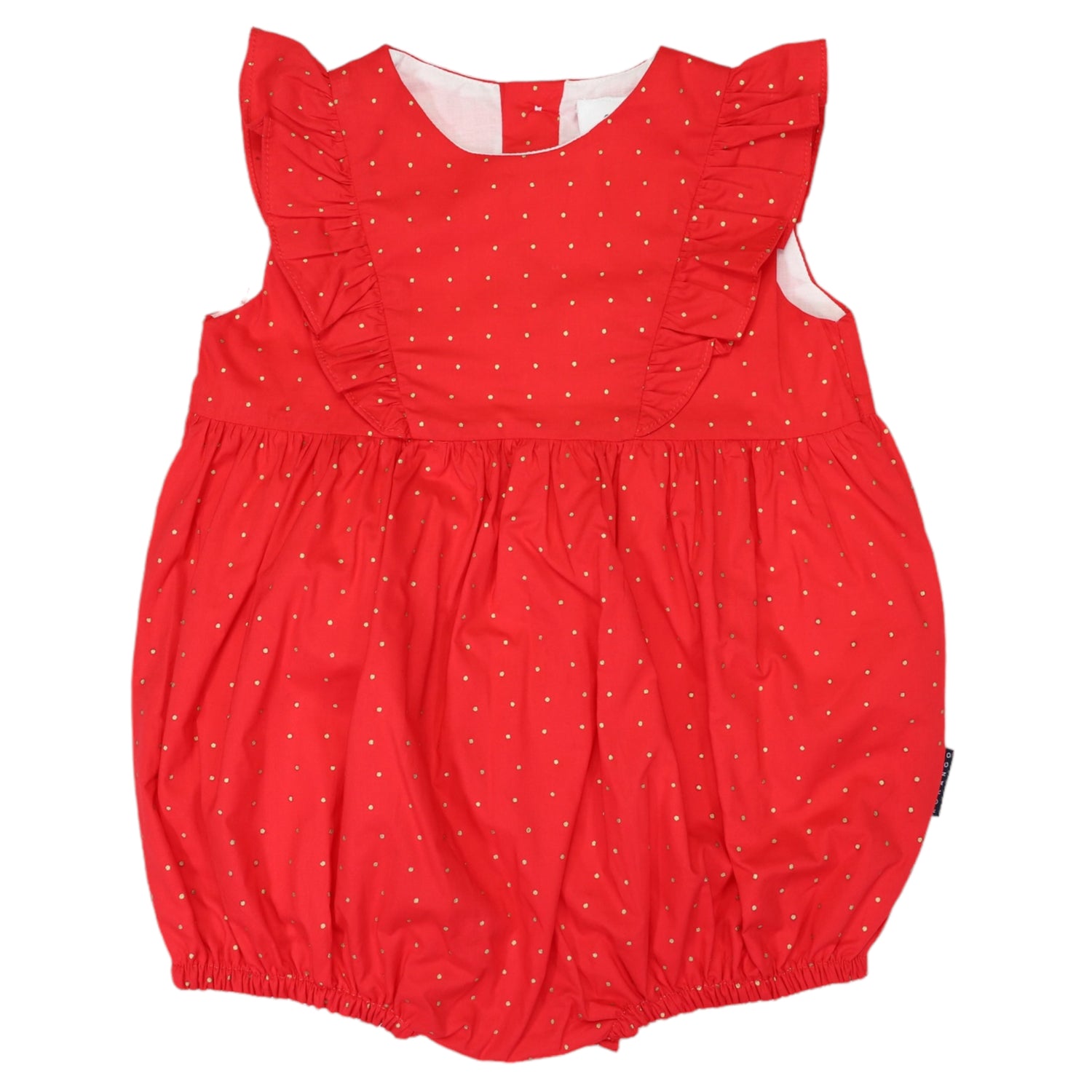 Gold Spot Frill Sunsuit Red