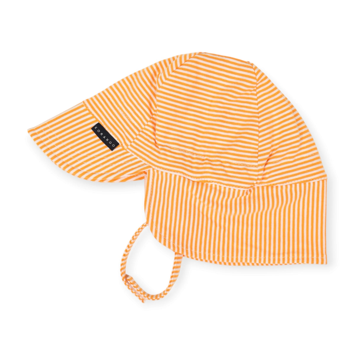 Cotton Legionnaires Sun Hat Orange Stripe