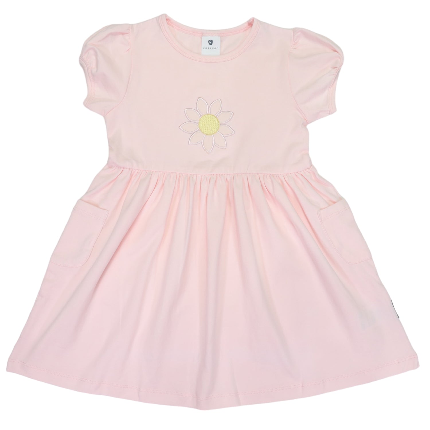 Flower Cotton Dress Light Pink