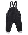 Stretch Denim Overalls Charcoal