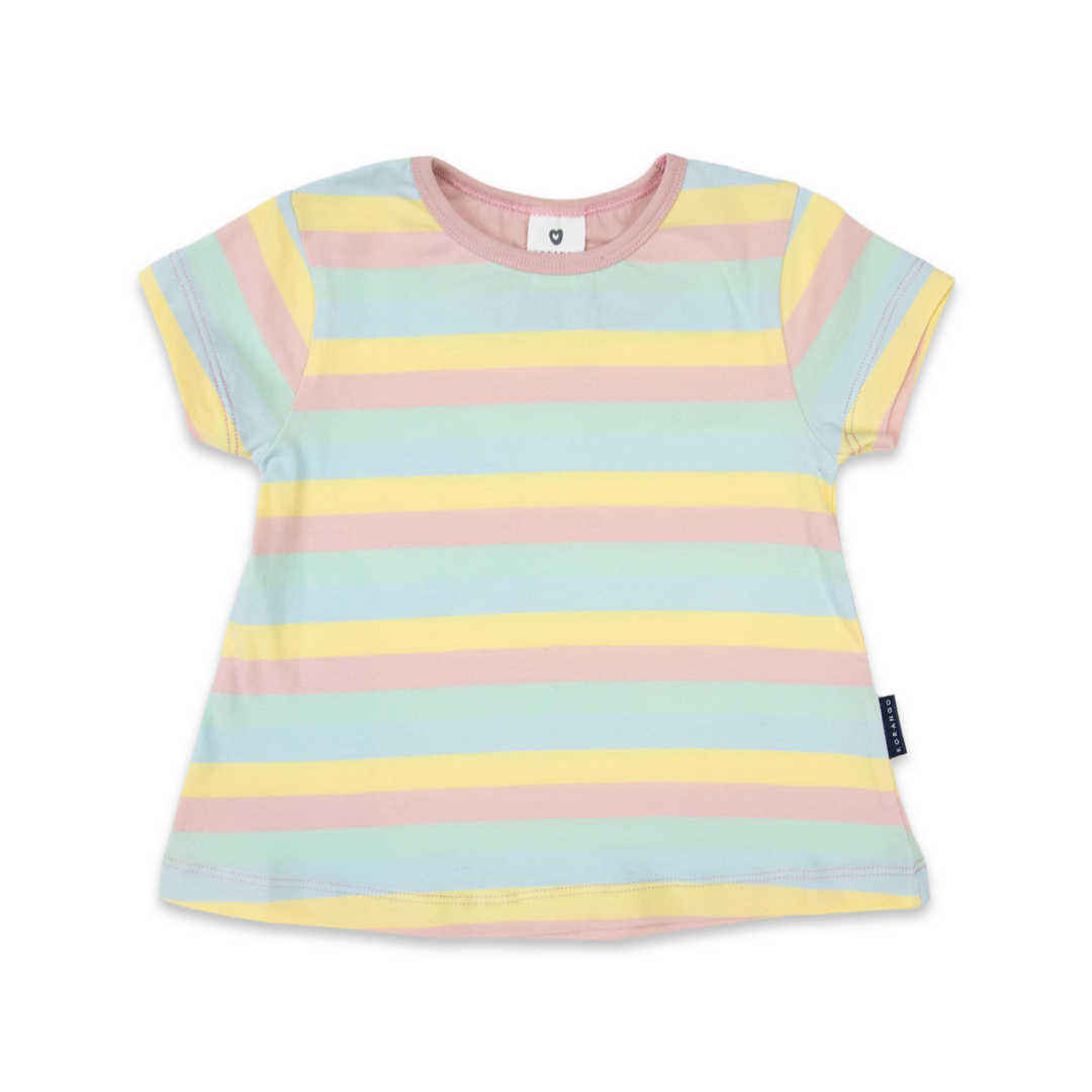 Rainbow Striped Swing Top