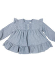 Soft Woven Frill Blouse Grey