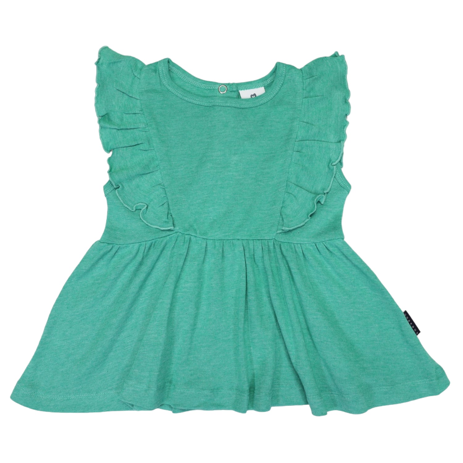 Cotton Modal Frill Blouse Green