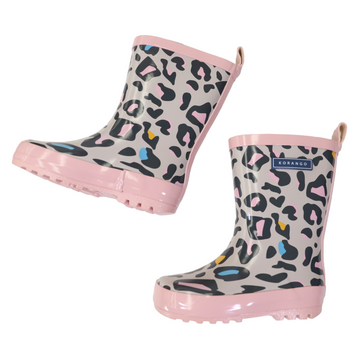 Leopard Print Gumboot Nimbus Cloud