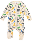 Australian Animal Zip Onesie Beige
