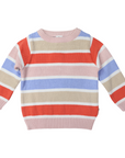 Knit Sweater Pink Stripe