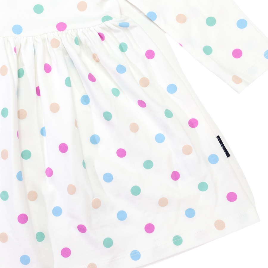 Polkadot Cotton Dress Cream