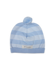 Knit Beanie Thin Stripe Blue