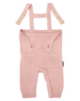 Textured Knit Overalls Dusty Pink
