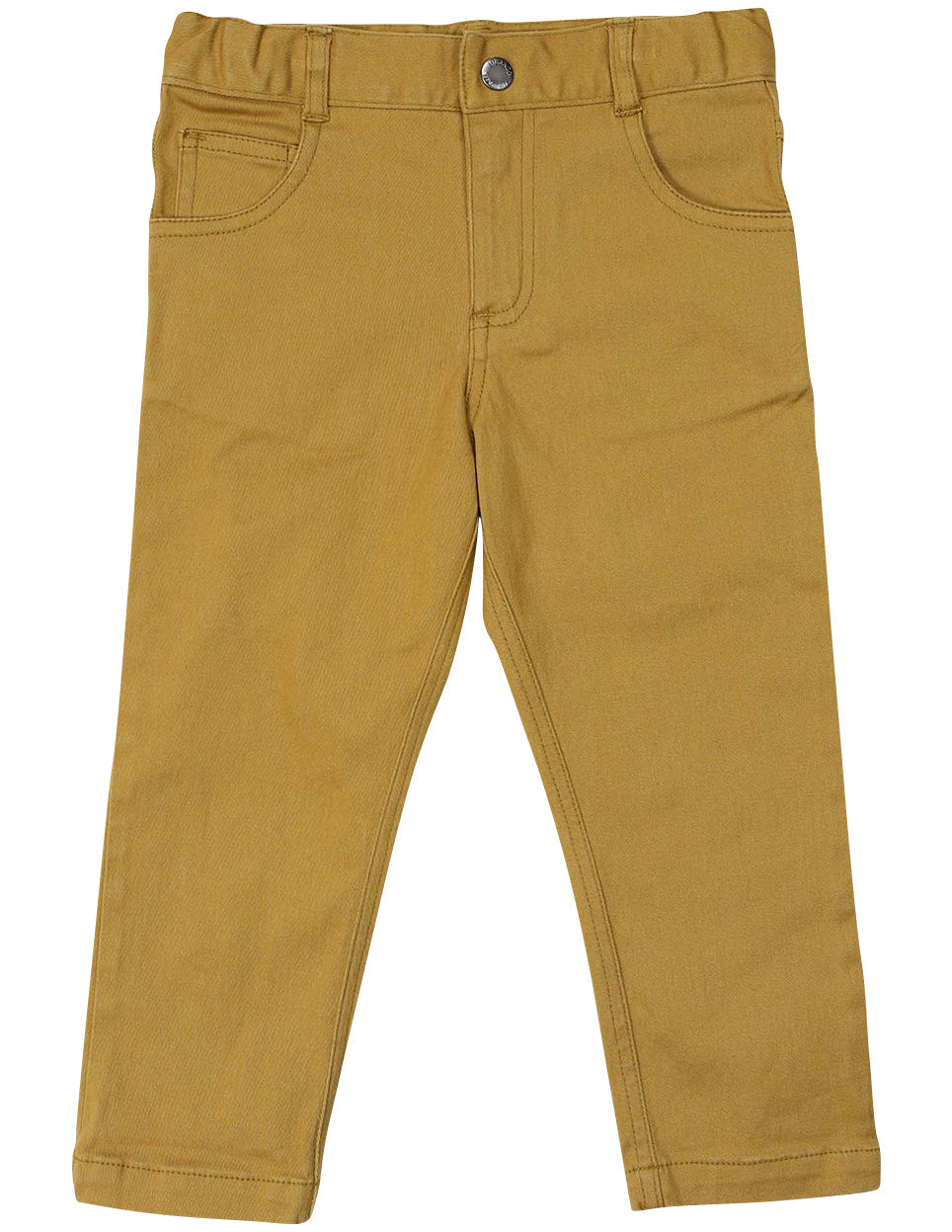Stretch Twill Chino with Adjustable Waist Mustard