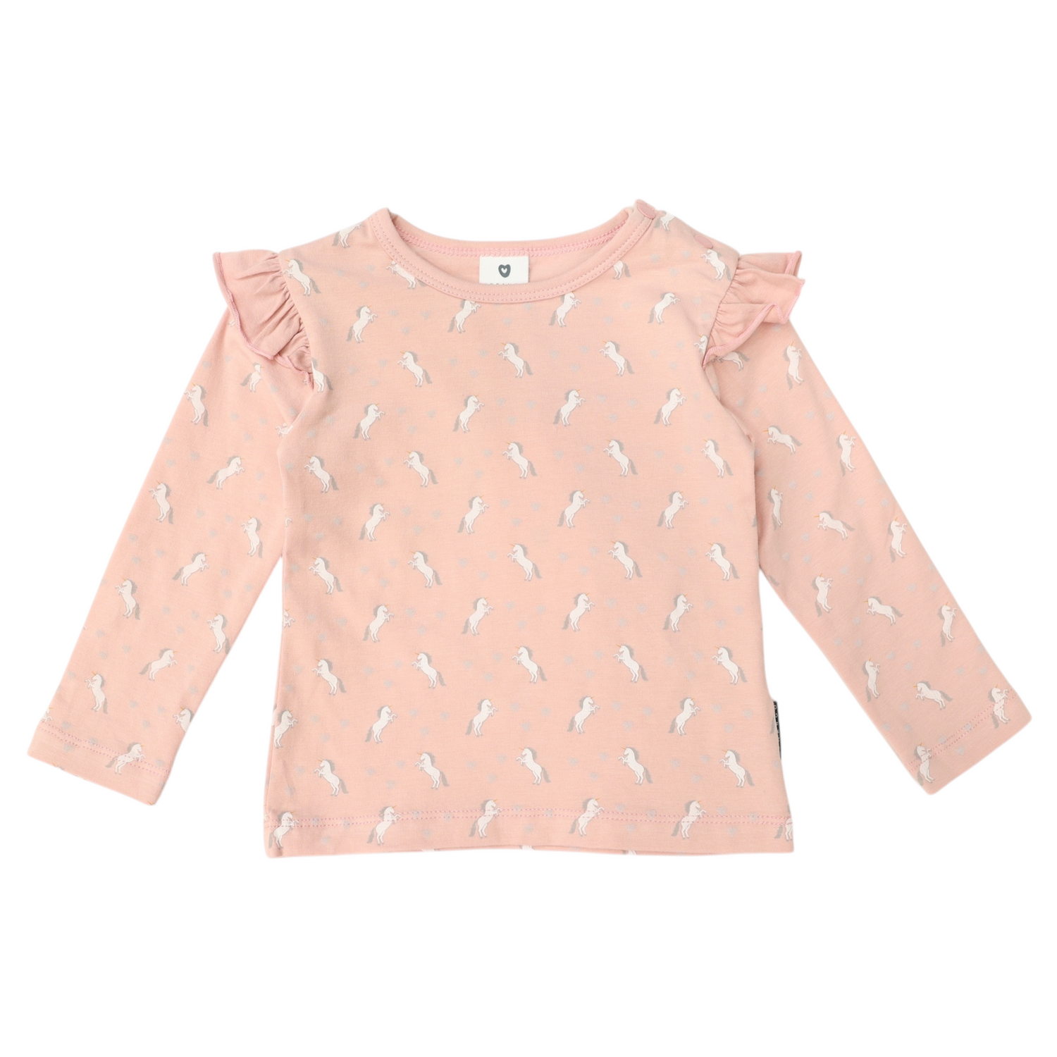 All Over Print Unicorn Top Dusty Pink