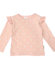 All Over Print Unicorn Top Dusty Pink