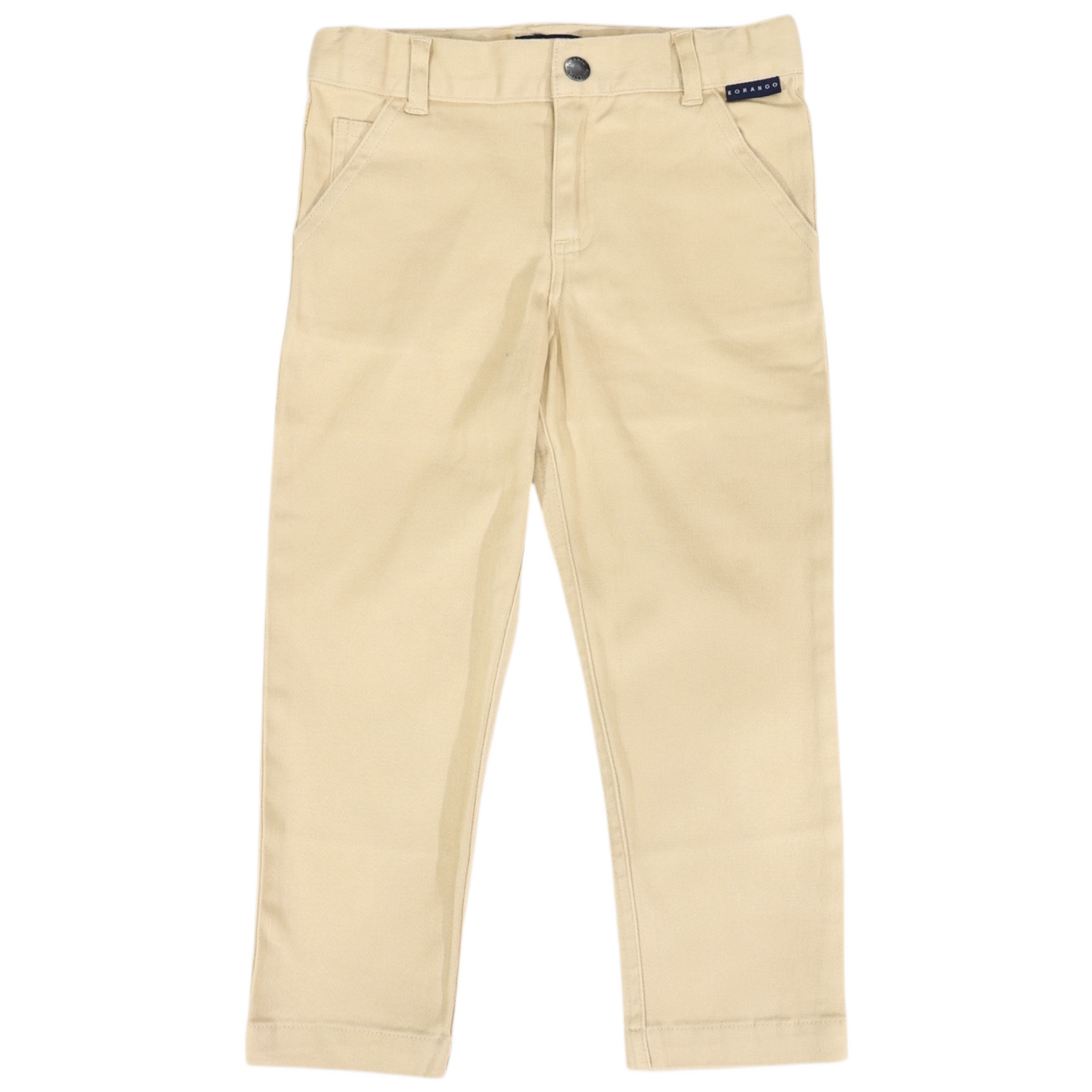 Stretch Twill Chino with Elastic Waist Sand
