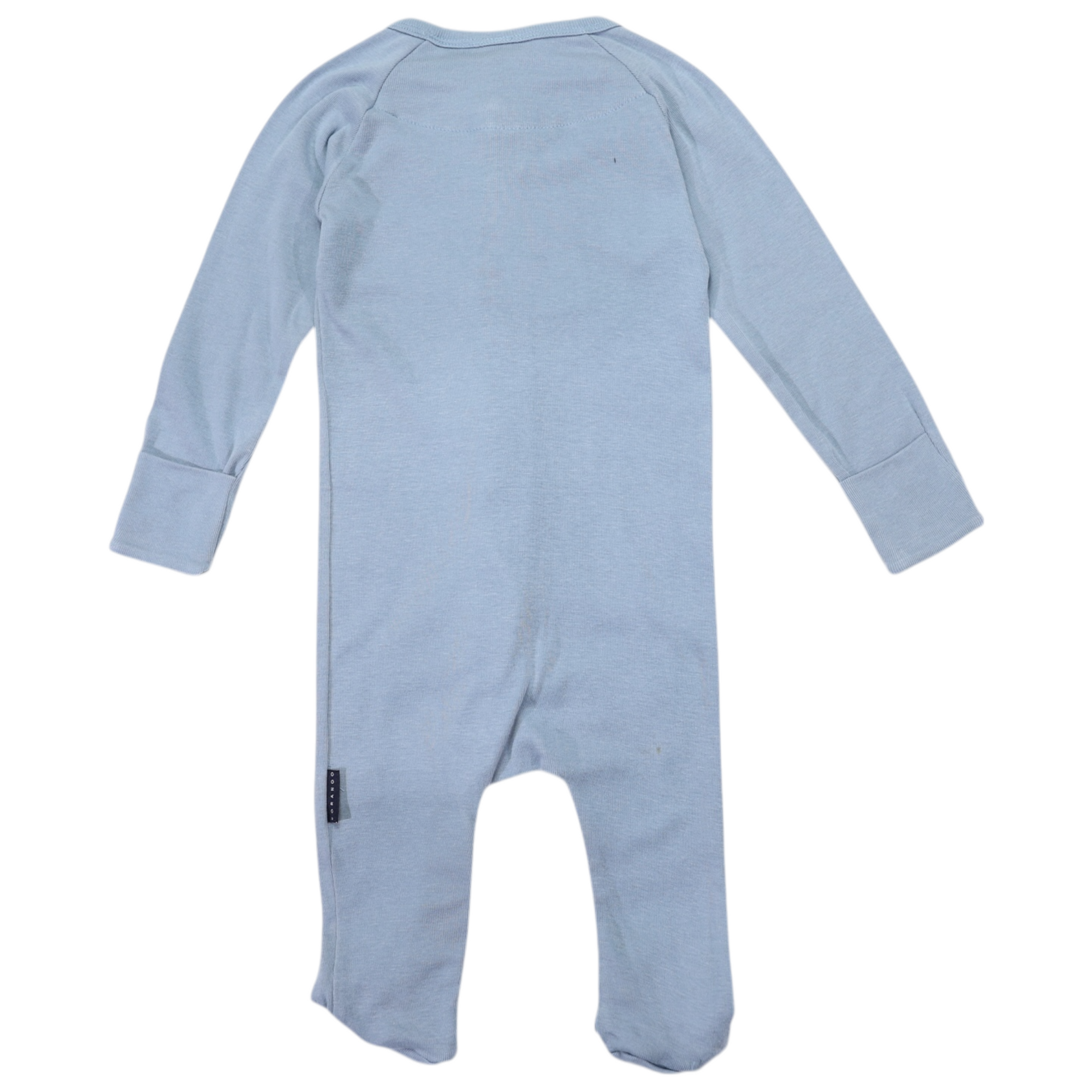 Double Zip Cotton Modal Romper Dusty Blue