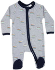 Tram Double Zip Romper Grey