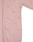 Unicorn Zip Long Sleeve Romper Dusty Pink