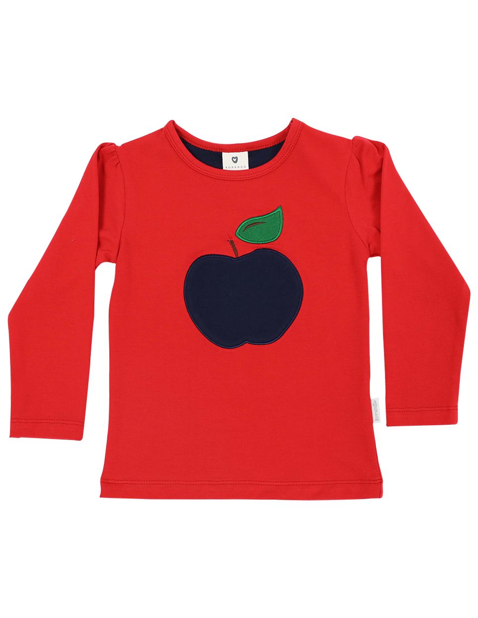 Long Sleeve Top with Apple Applique