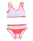Pink Contrast Swim Crop Set Pink