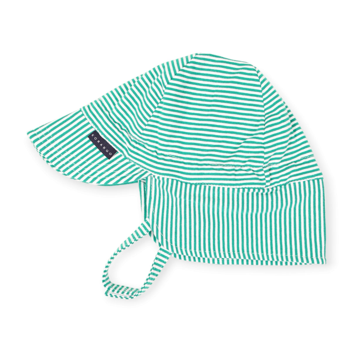Cotton Legionnaires Sun Hat Green Stripe