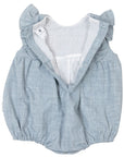 Smocked Blue Sunsuit