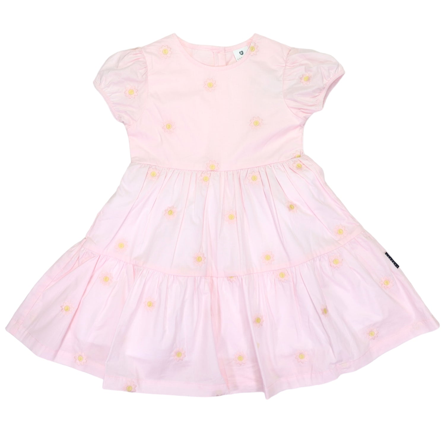 Flower Embroidered Dress Light Pink