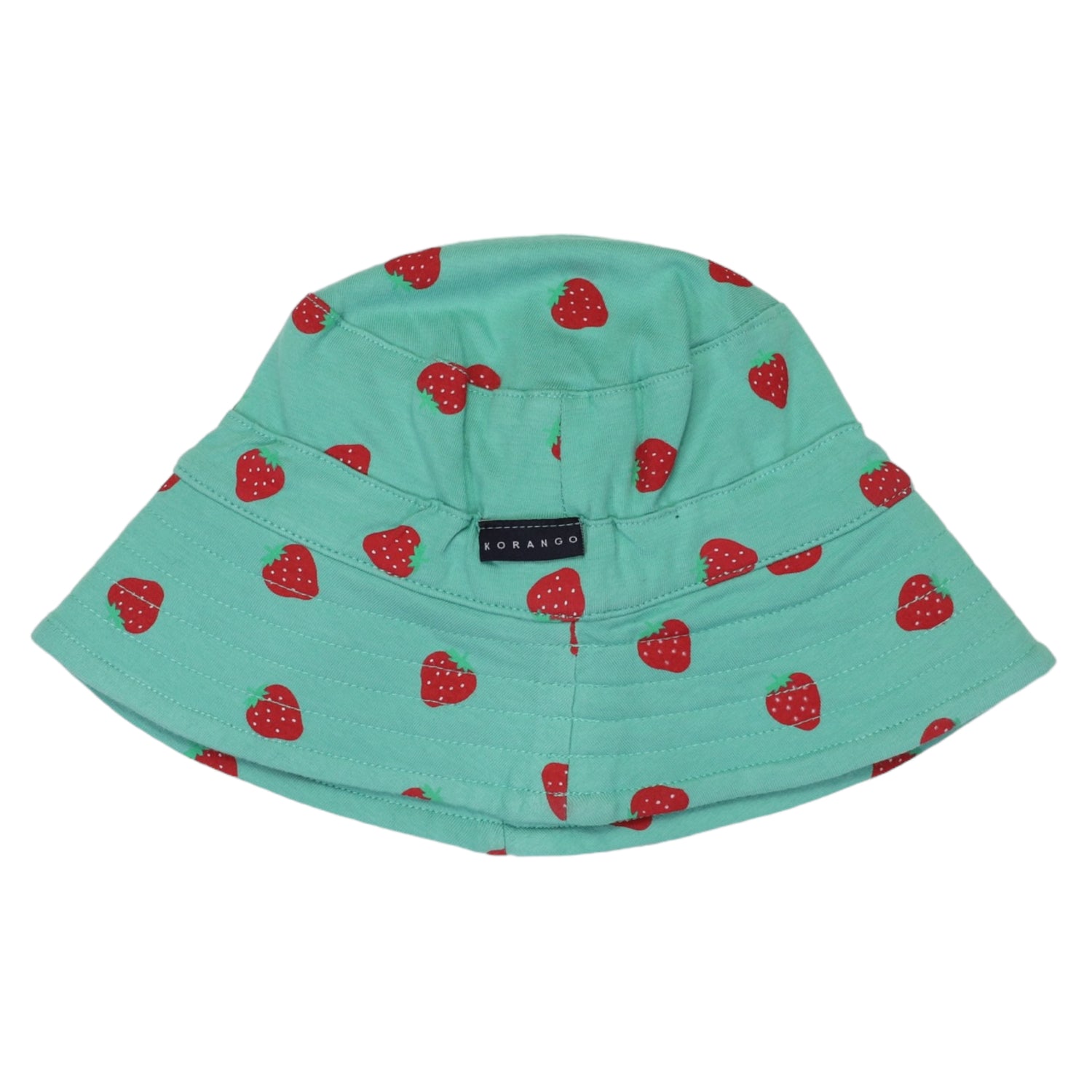 Strawberry Print Sun Hat Green