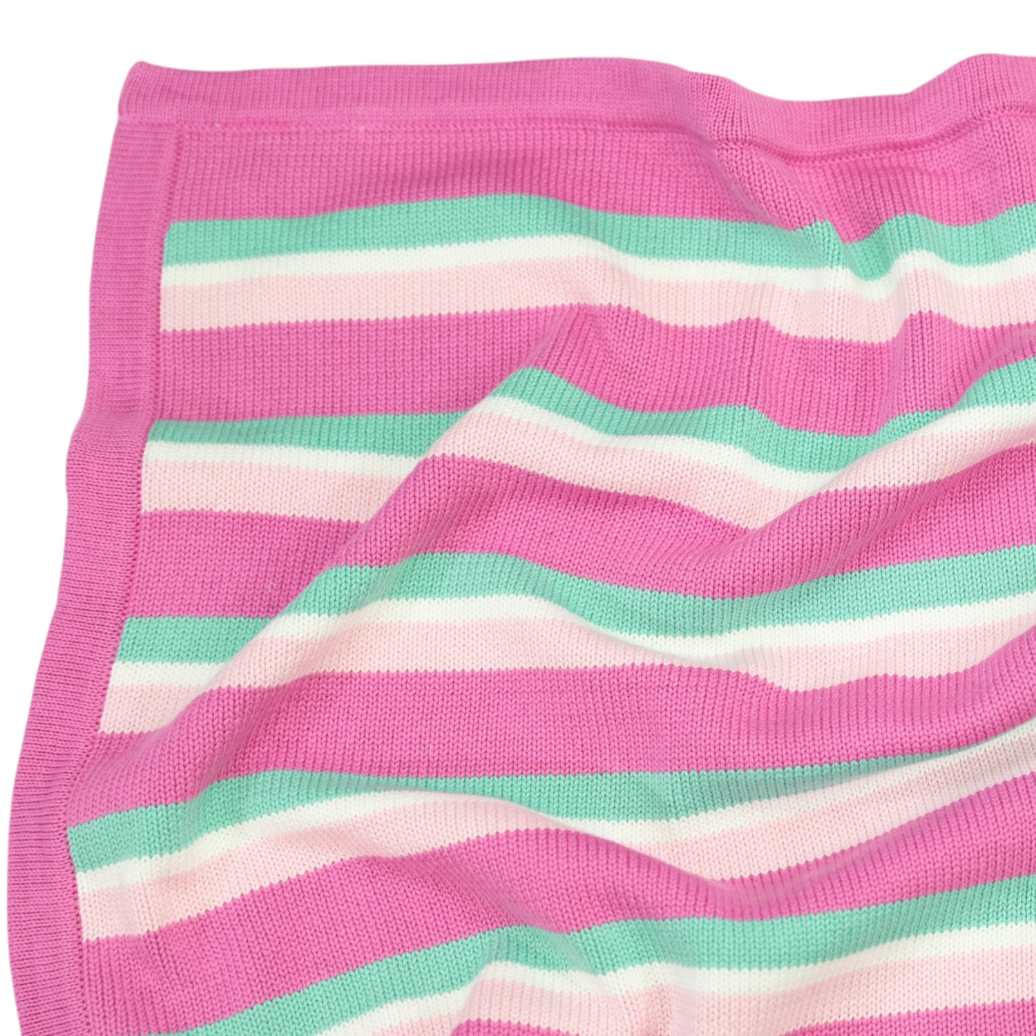 Stripe Knit Blanket Green