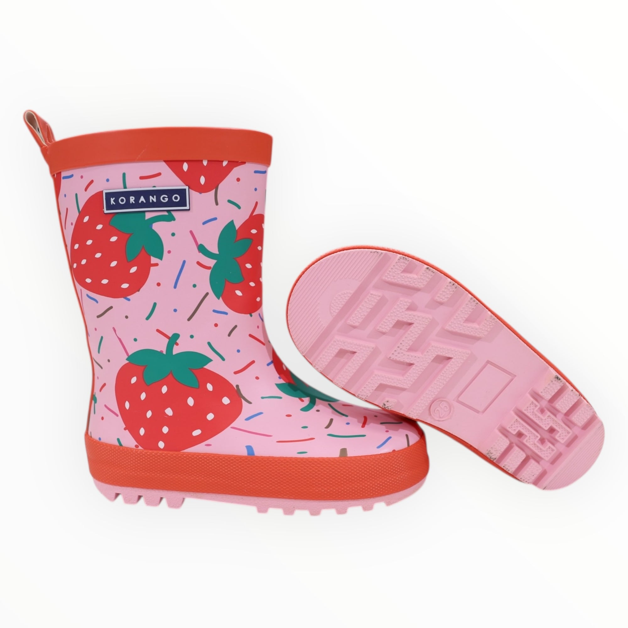 Strawberries &amp; Sprinkles Gumboot Pink