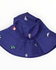Emb. Sunhat Navy