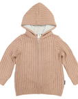 Lined Knit Jacket Chestnut