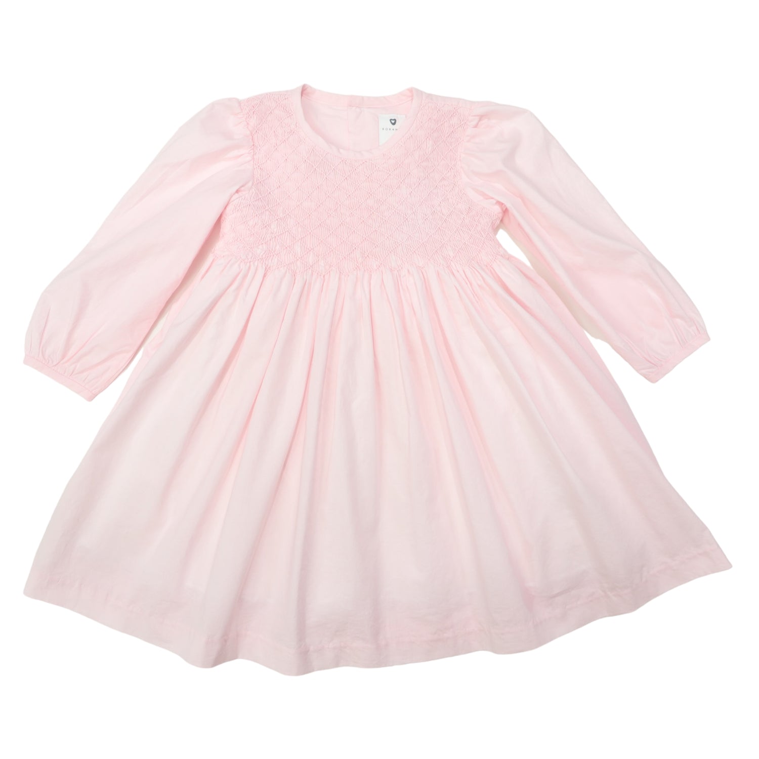 Tone on Tone Smocked Dress Pink