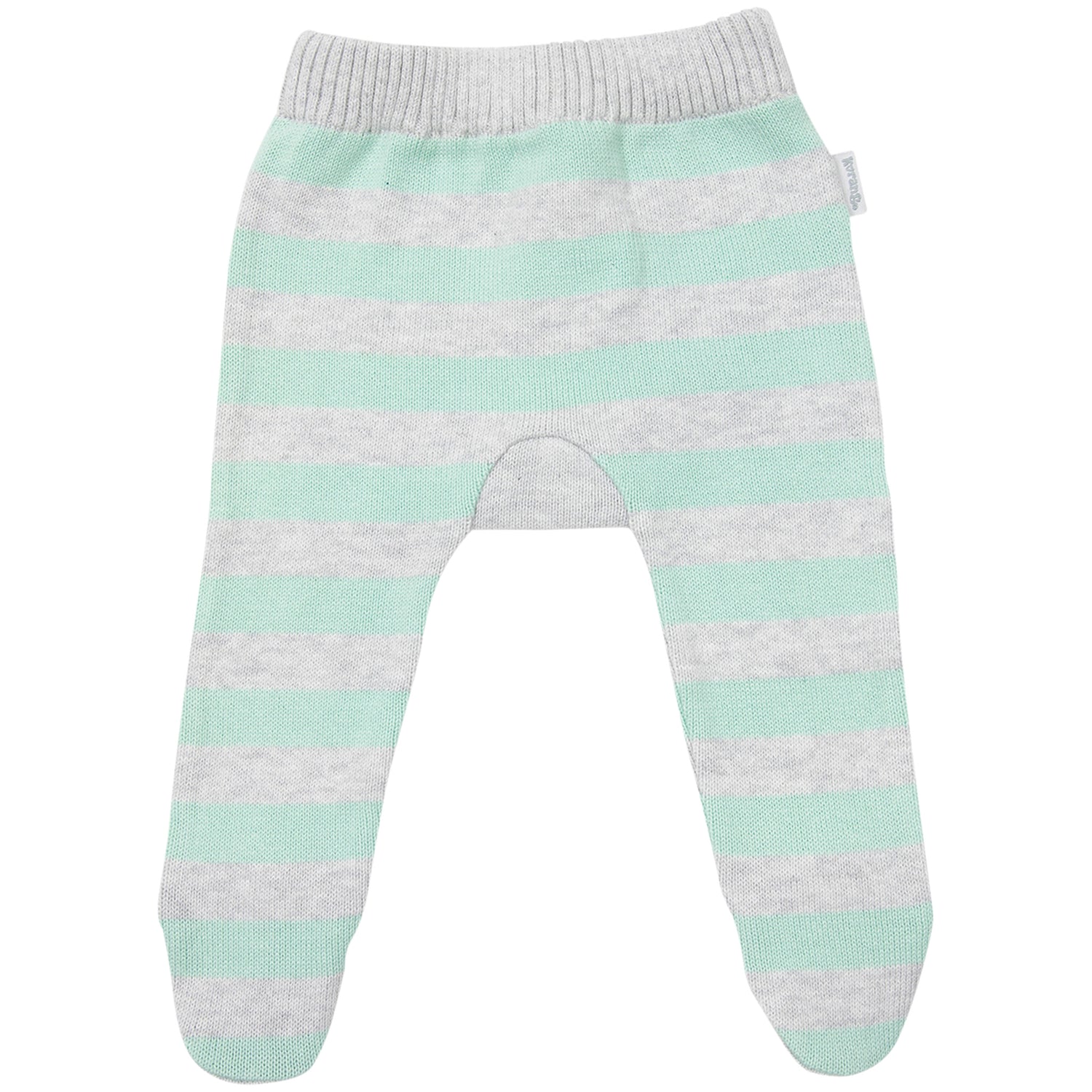 Striped Knit Leggings Mint/Grey