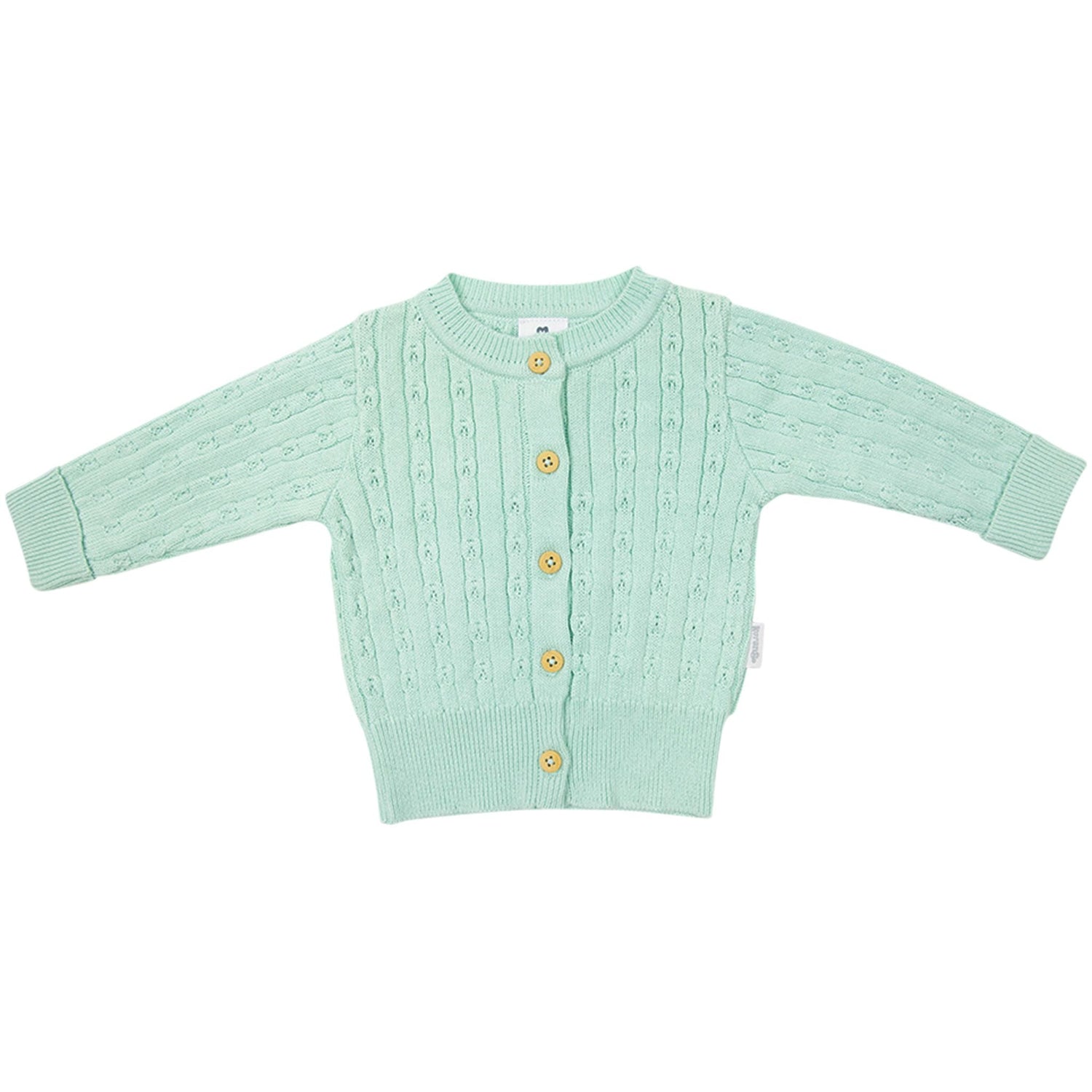 Fine Cable Cardigan Mint