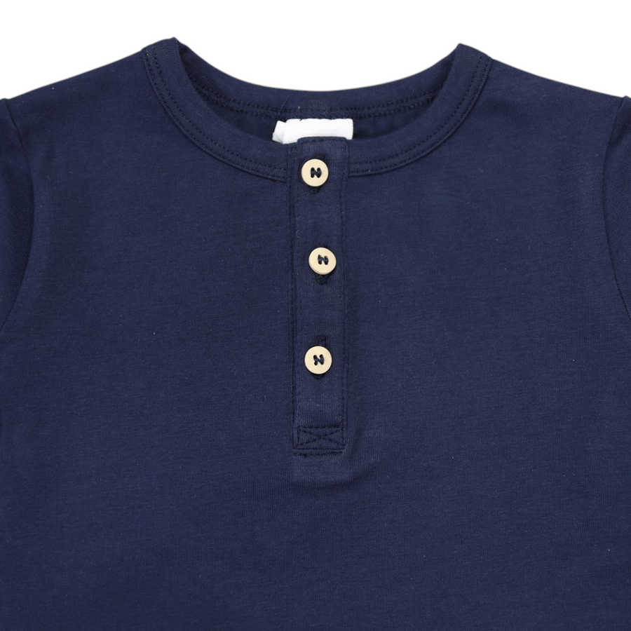Henley Long Sleeve Tee Navy
