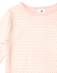 Top with Bunny Print Pink