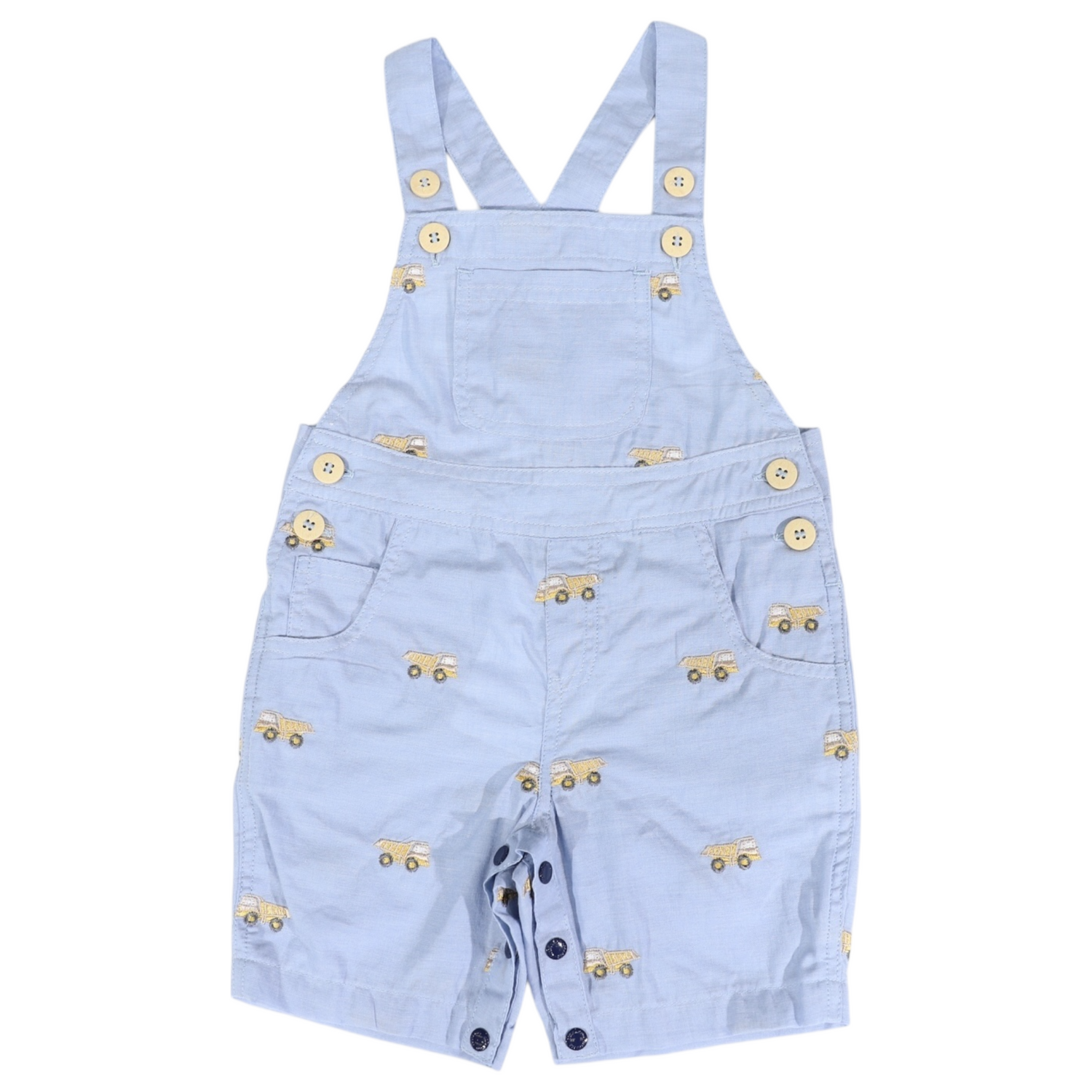 Embroidered Truck Chambray Overall Light