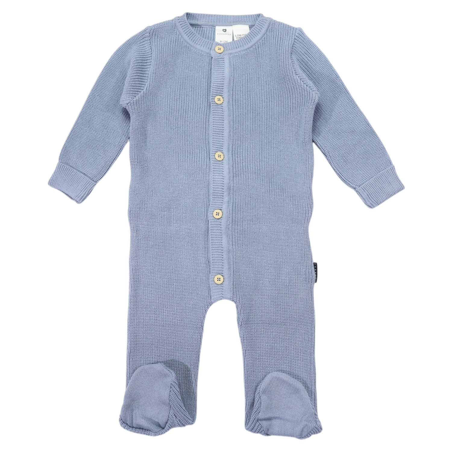 Plush Knit Romper Blue