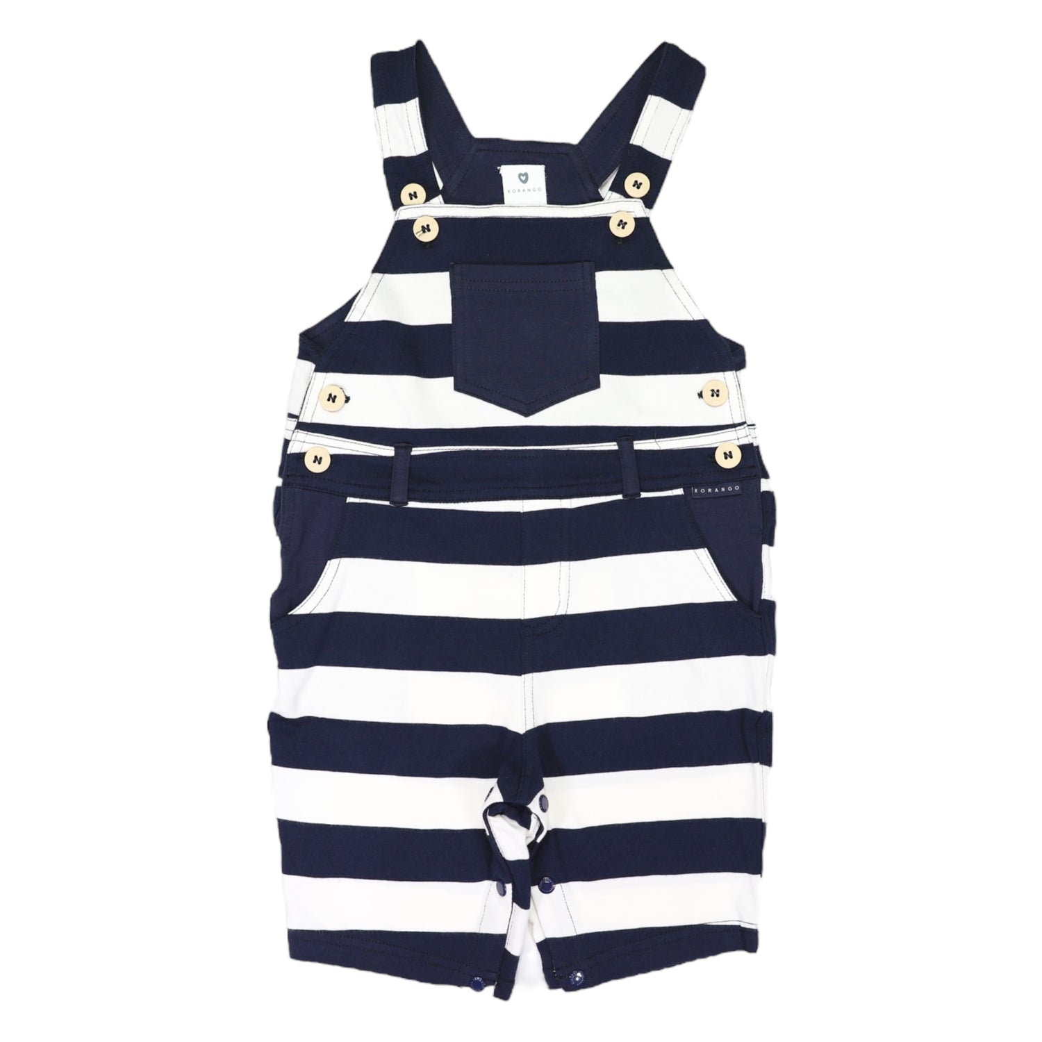 Striped Cotton Overall Navy Stripe