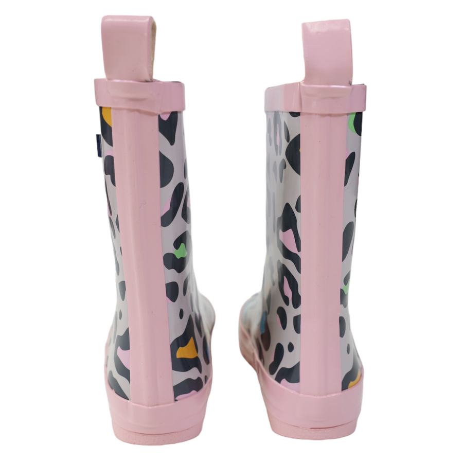 Leopard Print Gumboot Nimbus Cloud